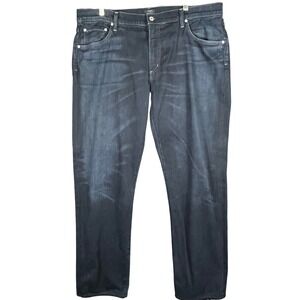 Citizens of Humanity Straight Leg Mens Jeans 38 Dark Blue Denim Whiskered